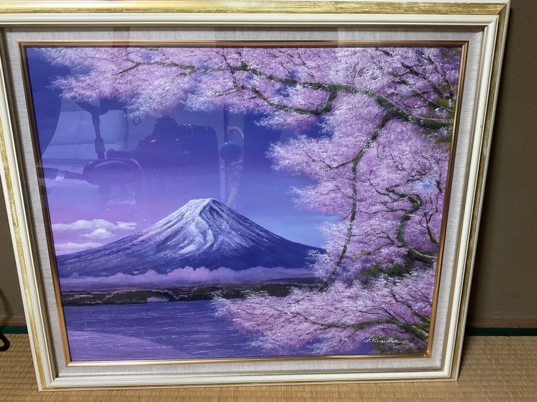 絵画　油絵　富士に桜　F20号　（木村由記夫）　【肉筆】日本の風景】【富士】 楽天市場】絵画 油絵 富士に桜 （木村由記夫） 送料無料 【肉筆