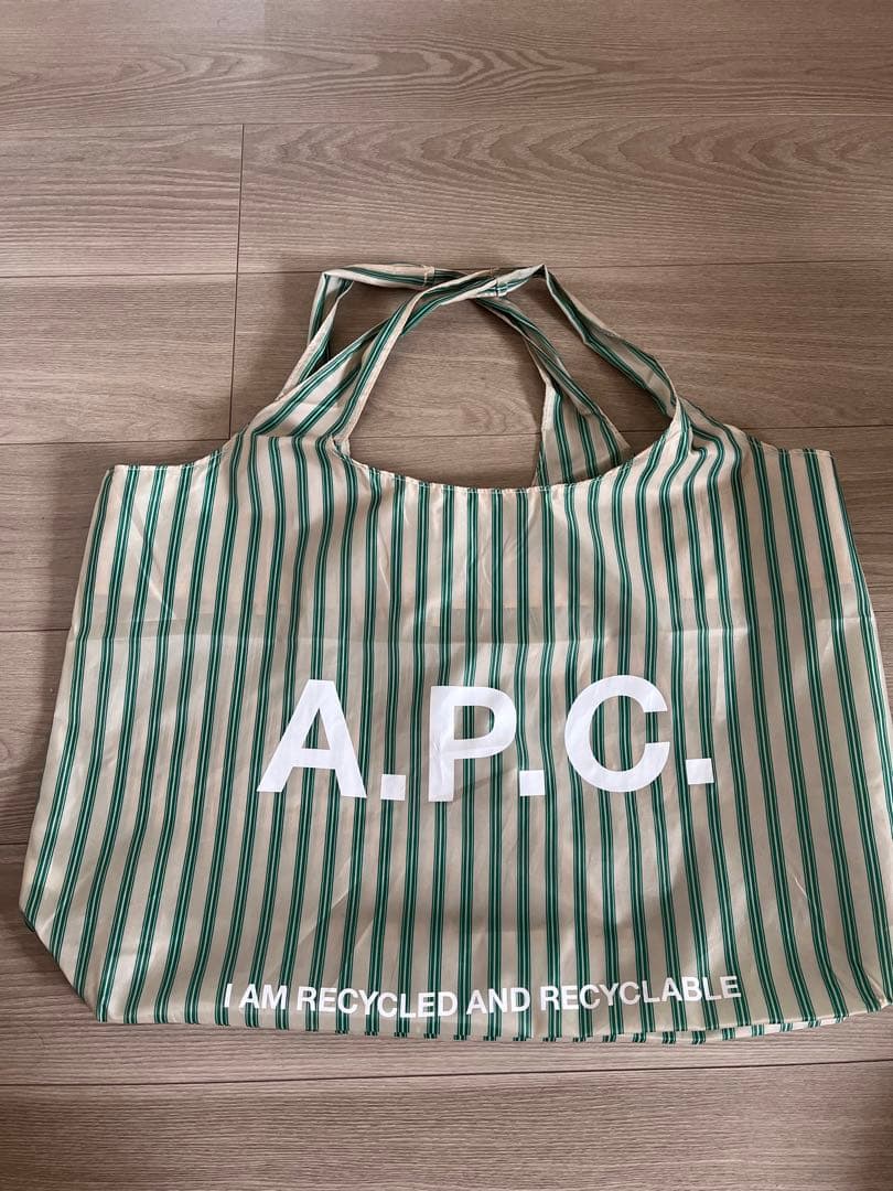 A.P.C ストライプ柄エコバッグ ショッパー - メルカリ
