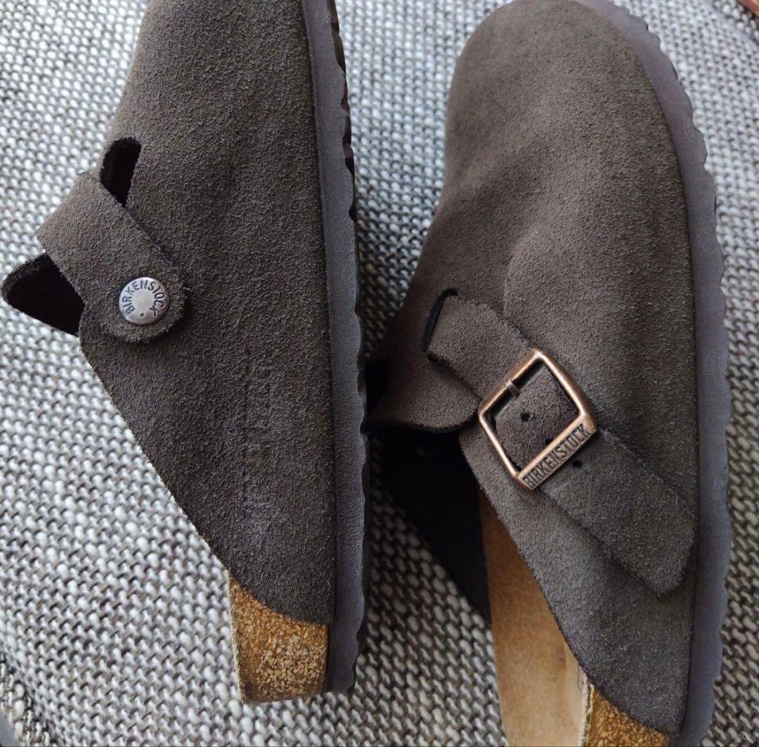 BIRKENSTOCK ビリケンシュトック スエード ボストン 39 モカ - メルカリ