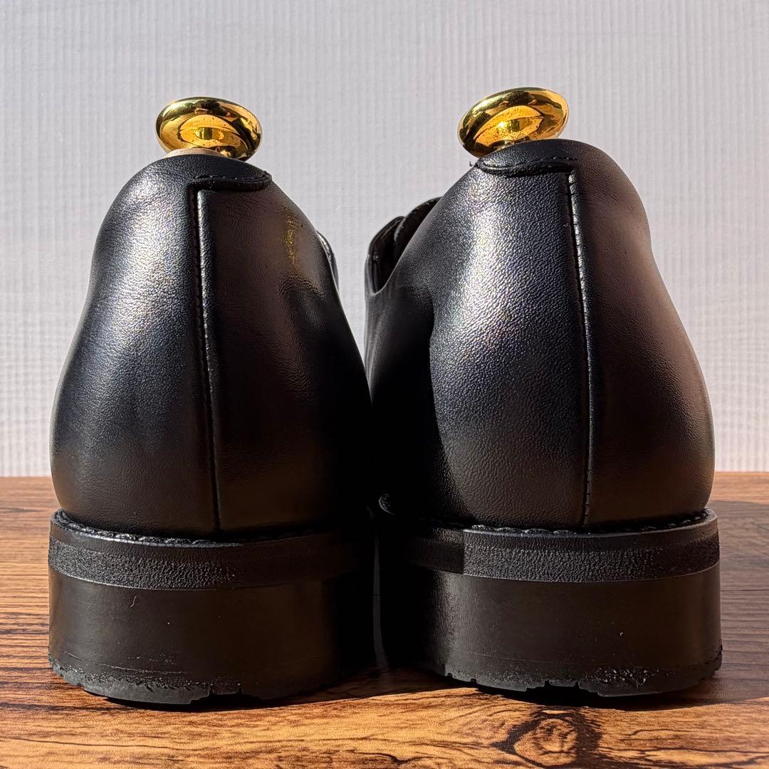 【美品】アシックスランウォーク ストレートチップ 25.5cm 黒 外羽根 革靴