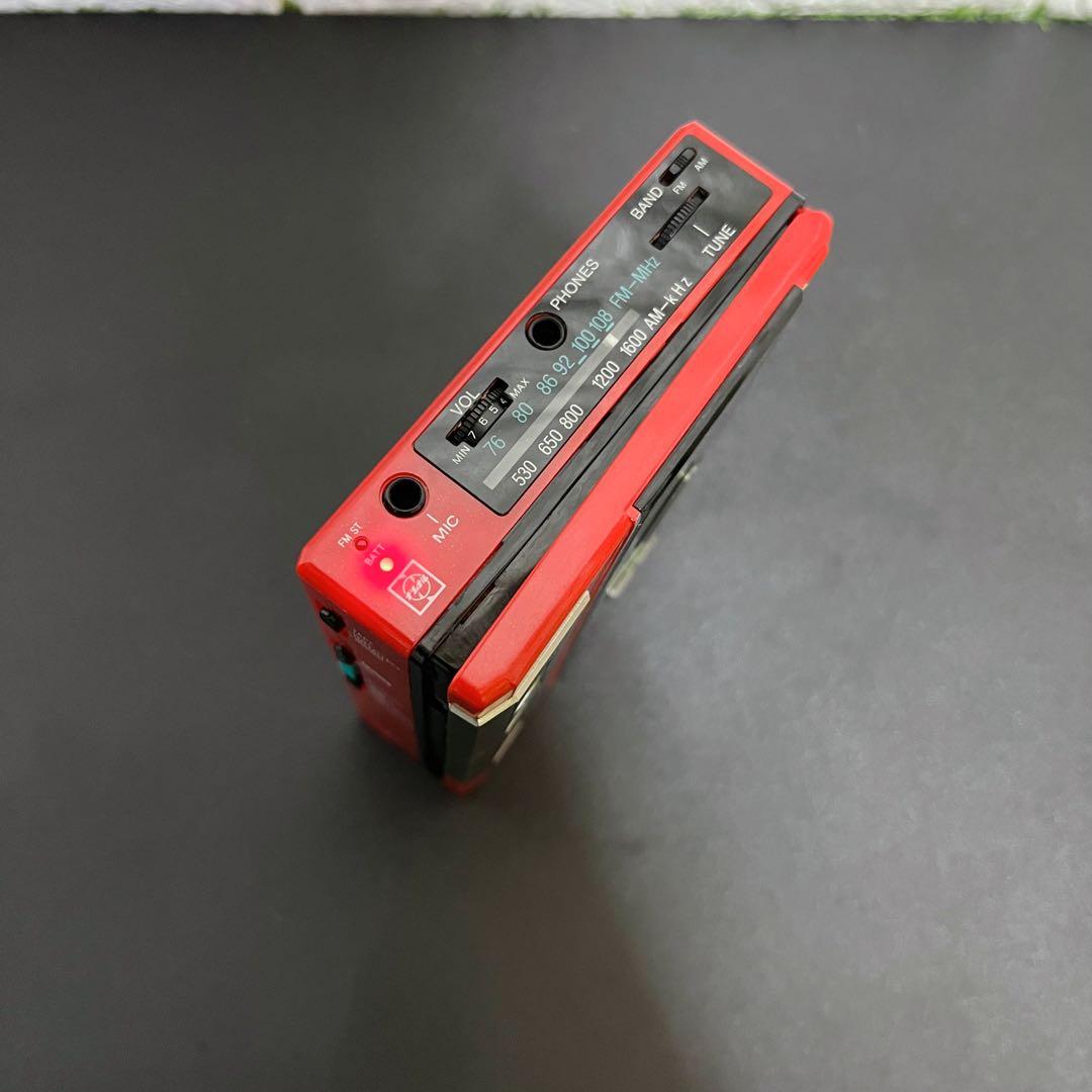 昭和レトロ 入手困難 ナショナル RX-S41 レッド カセットレコーダー