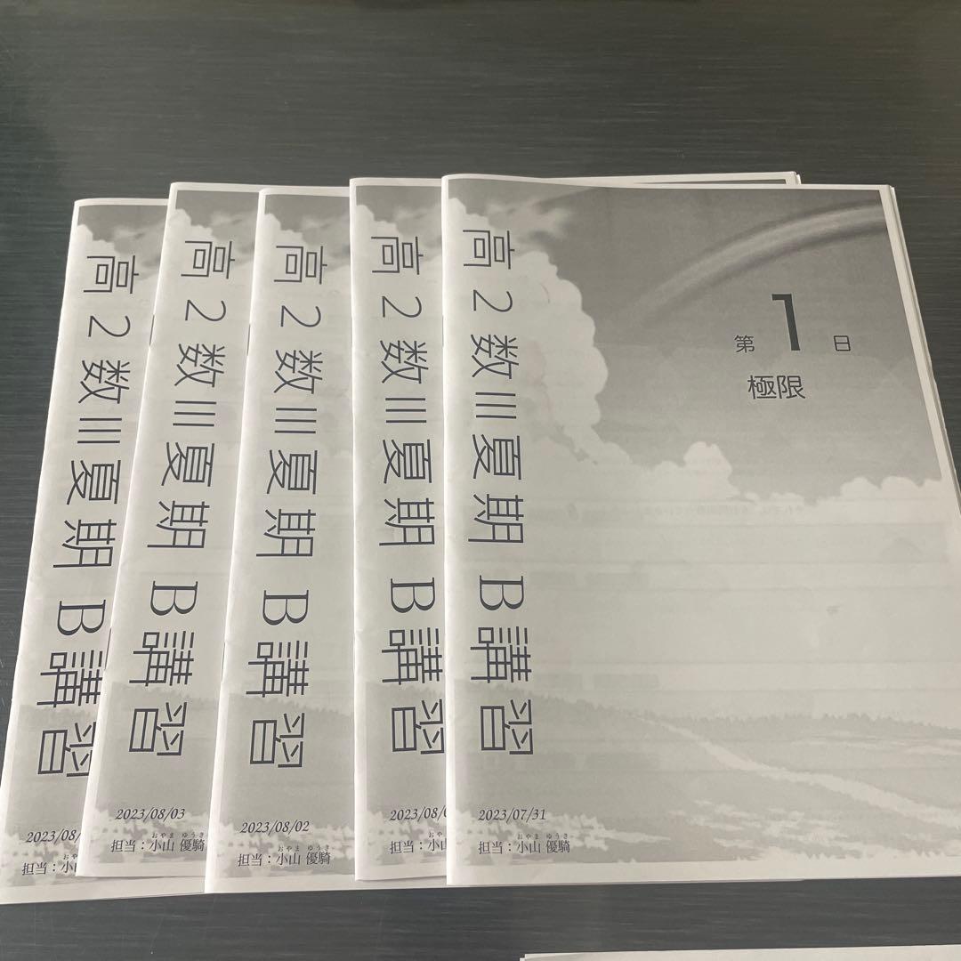 鉄緑会2023年度高2数学III内部B 夏期内部講習