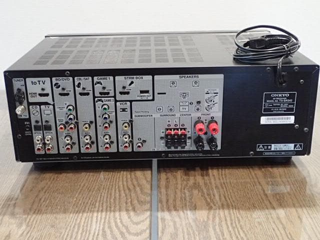 onkyo AVアンプ TX-SR343 リモコン無し・Bluetooth快調 - メルカリ