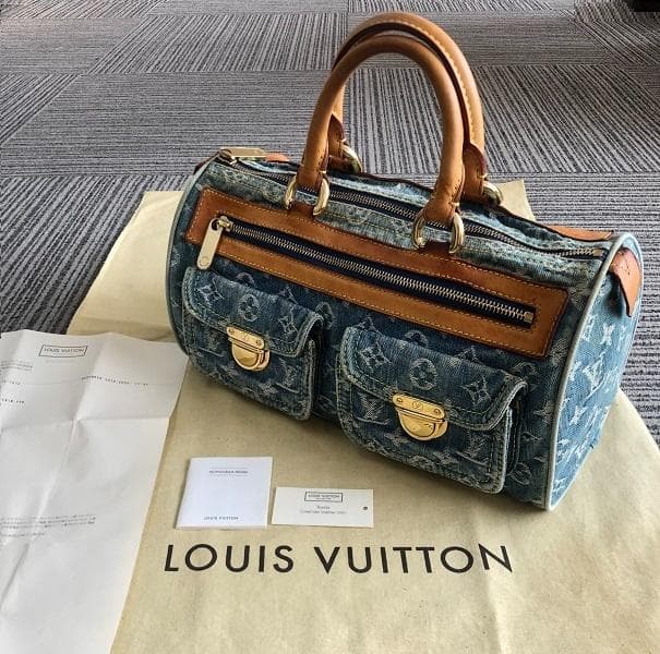 ルイヴィトン モノグラム デニム ネオ スピーディ M95019 ブルー