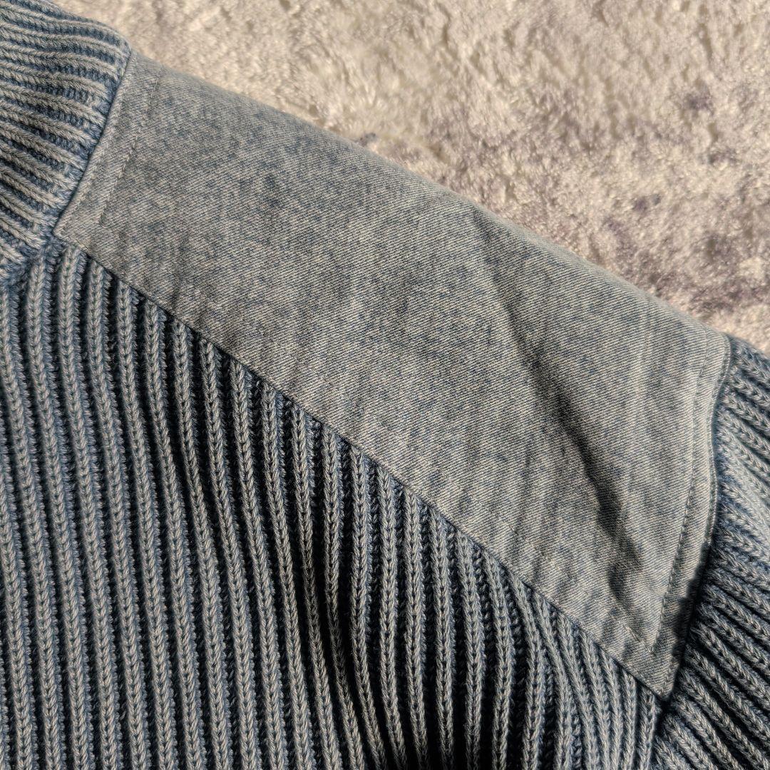 極美品 ナンバーナイン ミリタリーニット リブ編みセーター 厚手