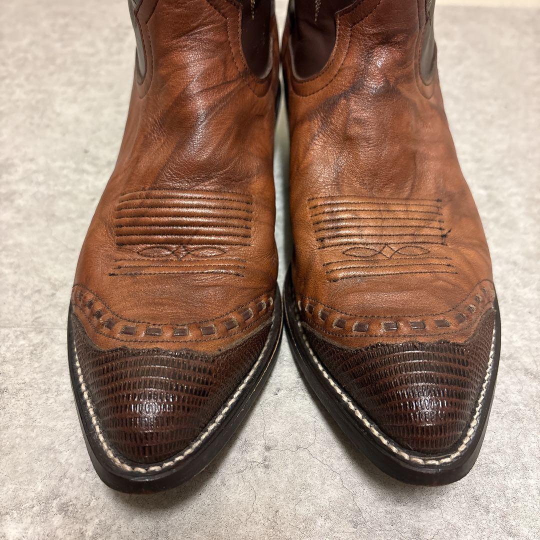 希少 Tony Lama ウエスタンブーツ 刺繍 リザードトゥ Y2K 25EE - メルカリ