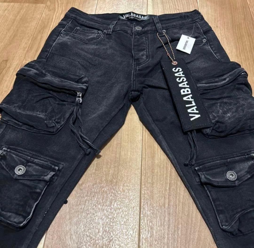 VALABASAS ブラックブーツカットデニム レア - メルカリ
