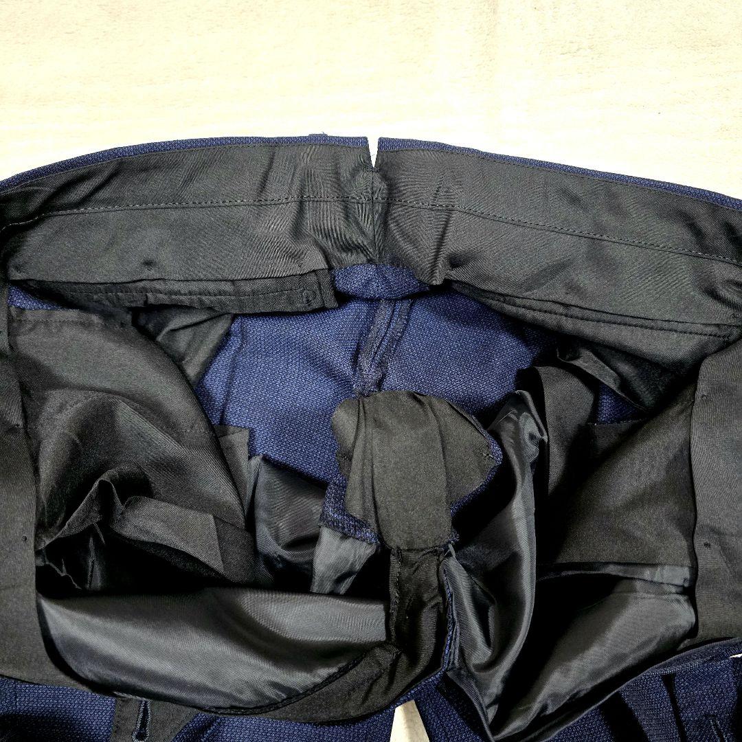 極美品 スーツセレクト セットアップ ビジネス SUPER110s ネイビー L