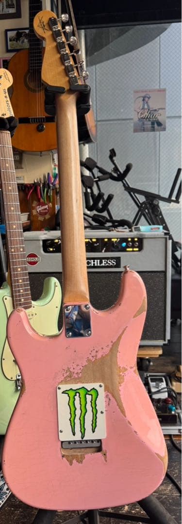 ピンク ストラトキャスター char仕様レリック Fender Custom Shop Custom Built Char 1959 Stratocaster Burgundy