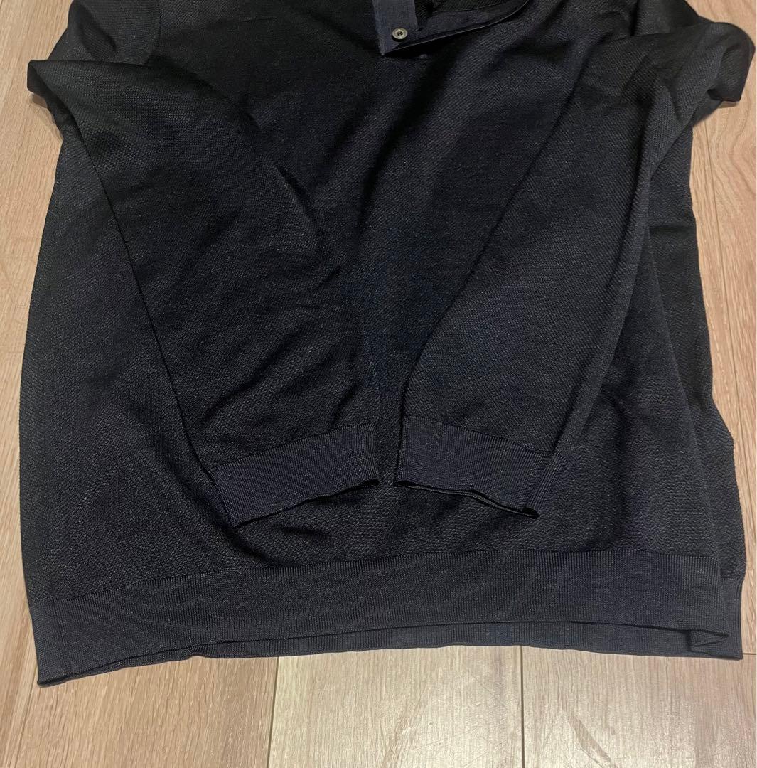 SALE】Dunhill ダンヒル シルク100%ダークネイビー ポロシャツL - メルカリ