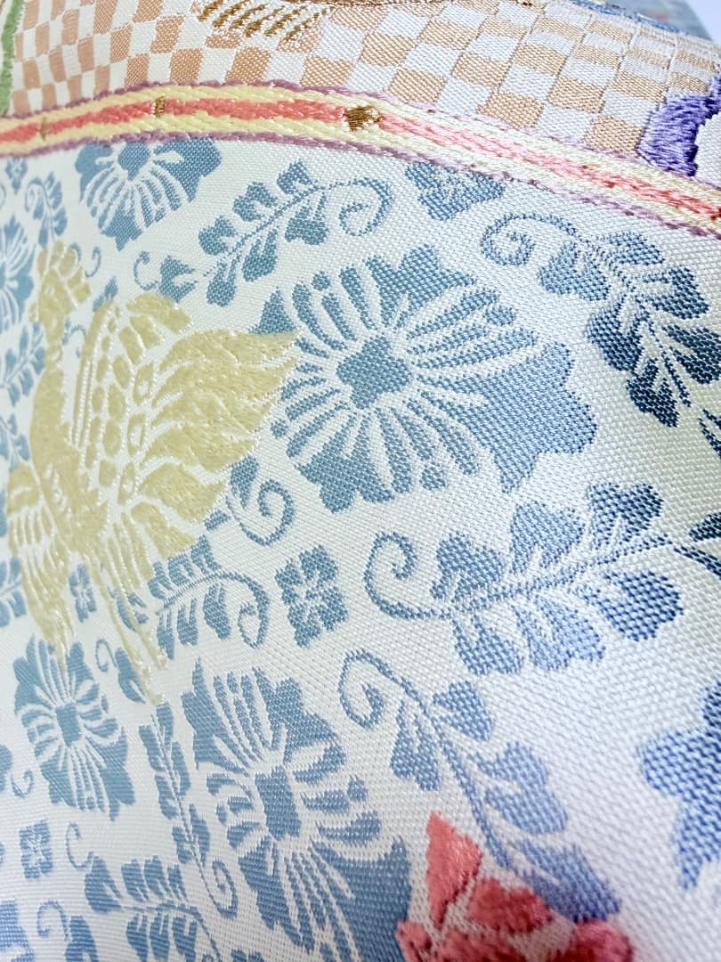 高級 袋帯 正絹 六通柄 パステルカラー 唐織 訪問着 色無地 約90万円