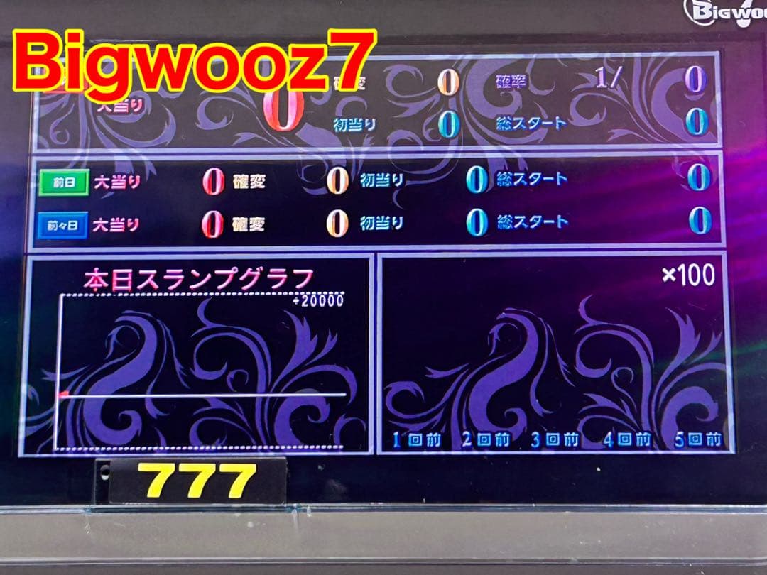 データカウンター・ビッグウォーズ7パチンコ用・家庭用電源加工済・差