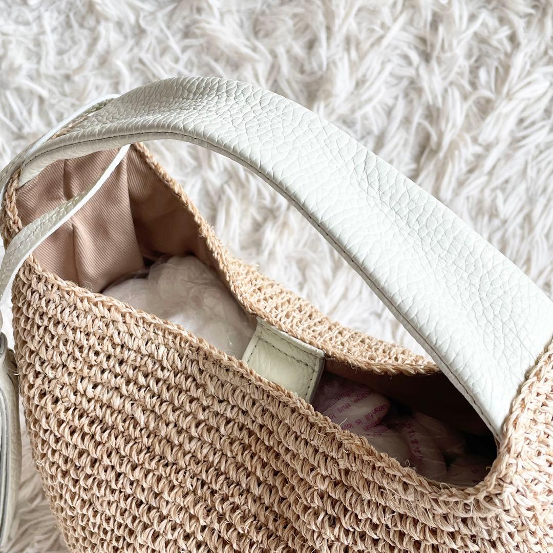 未使用級 ヴィオラドーロ 2WAYワンショルダーバッグ かごバッグ