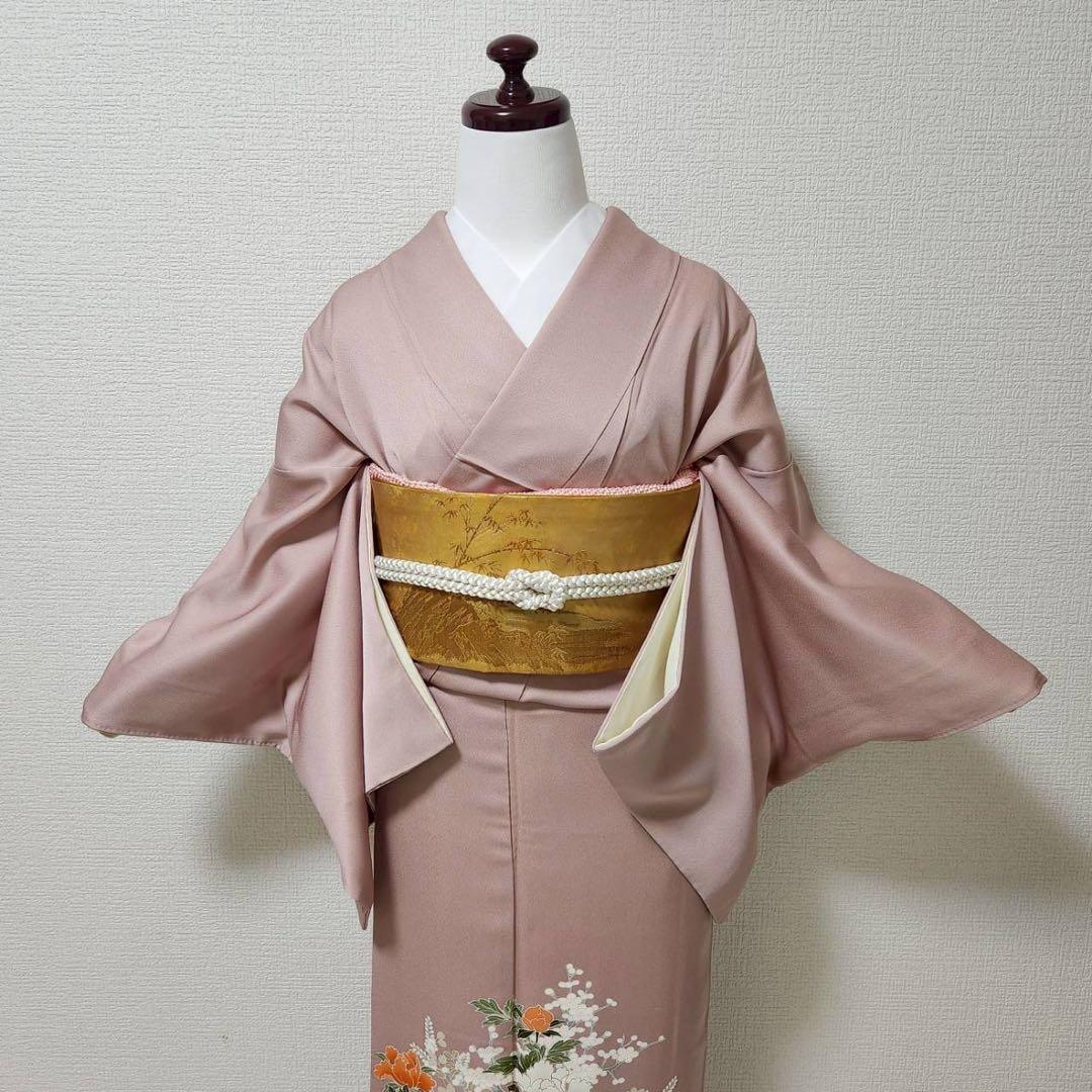 美品 袷 正絹 訪問着 フルセット 4点 S〜M カ②-9 未使用近い - メルカリ