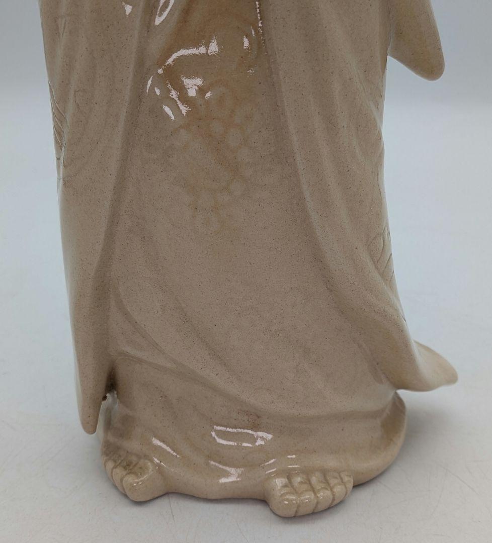 陶華山窯 松尾藻風 萩焼 観音菩薩立像 陶像 陶器人形 仏像 観世音菩薩