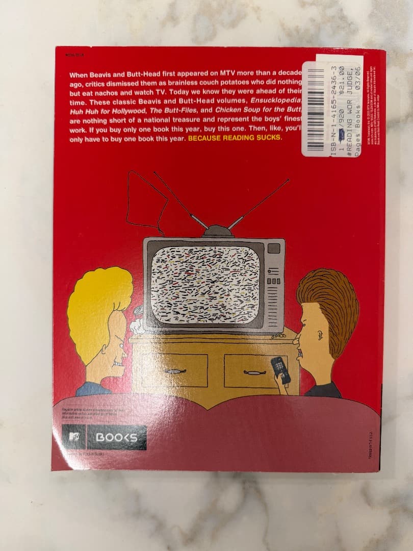 BEAVIS AND BUTT-HEAD READING SUCKS - メルカリ