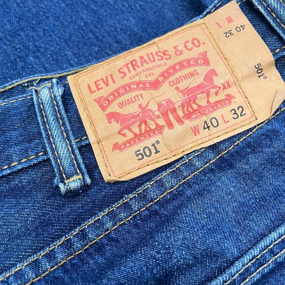 LEVI'S 501 W40 L32 リジットデニム インディゴ - メルカリ