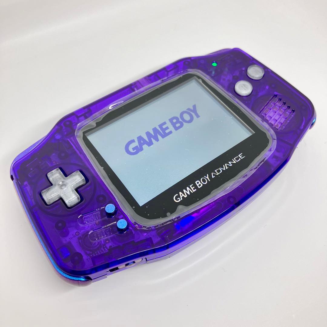 ゲームボーイアドバンス 本体 IPS液晶 クリスタルパープル