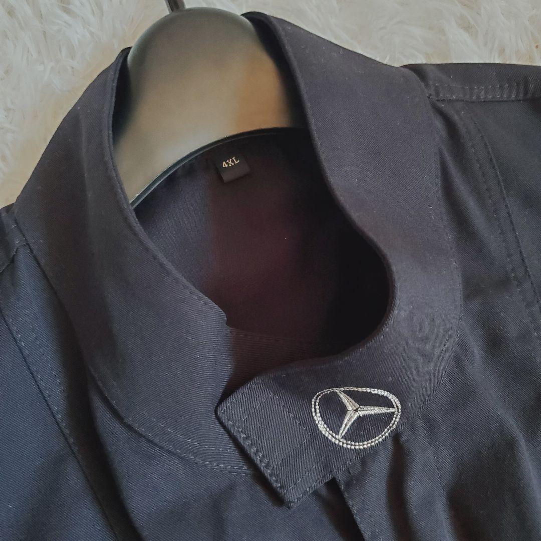 極美品 メルセデスベンツ つなぎ 希少サイズ4XL 刺繍 大きいサイズ 黒