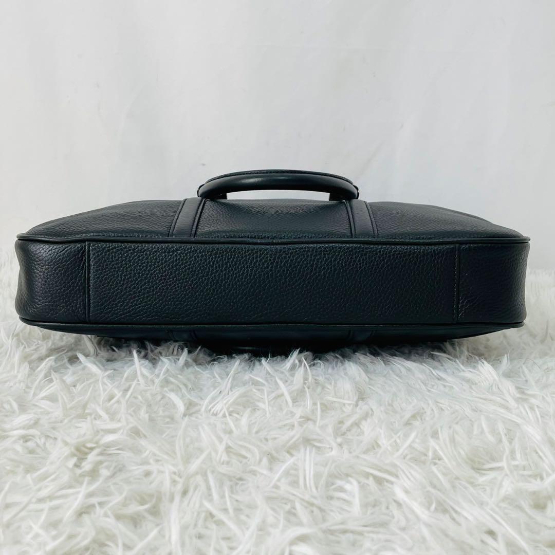 現行近】BALLY MALESO 2WAY ブリーフケース シボ革 ブラック