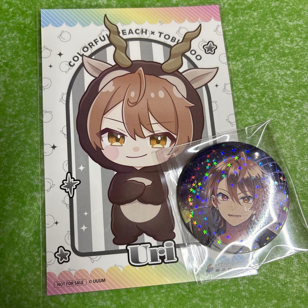 カラフルピーチ うり 東武動物公園缶バッジ 特典ポストカード付き