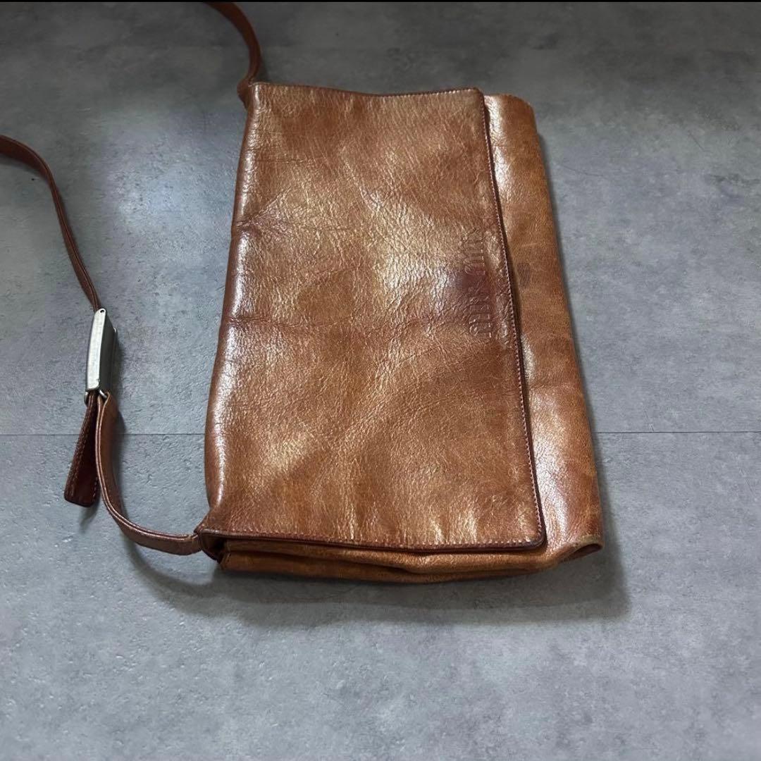 超激レア❗️】archive miumiu レザー ショルダーバッグ ブラウン