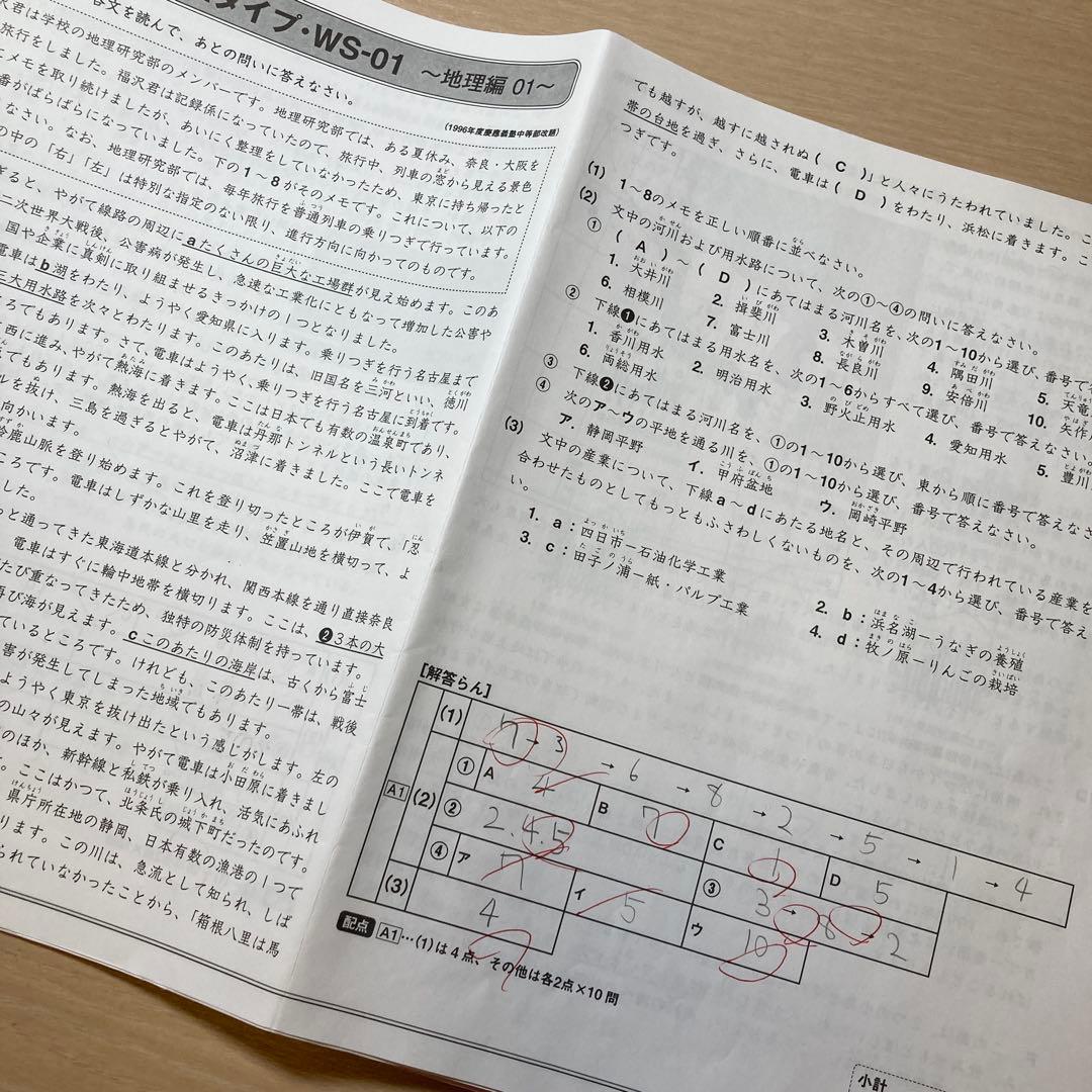 2025年2月終了 サピックス 6年 土特 開成 社会 知識の総完成