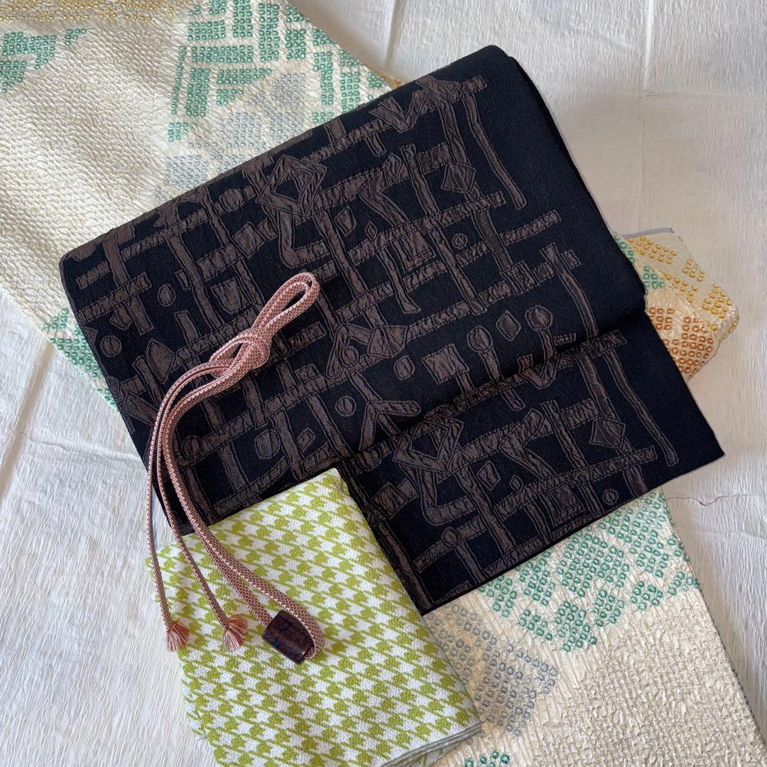 ❤️袷正絹小紋 クリームyellowの￼総絞り 新品畳紙付き - メルカリ