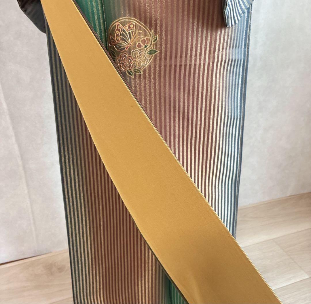 坂*ん様 付け下げ 小紋 フルセット 着物 正絹 縞模様 ストライプ 比翼