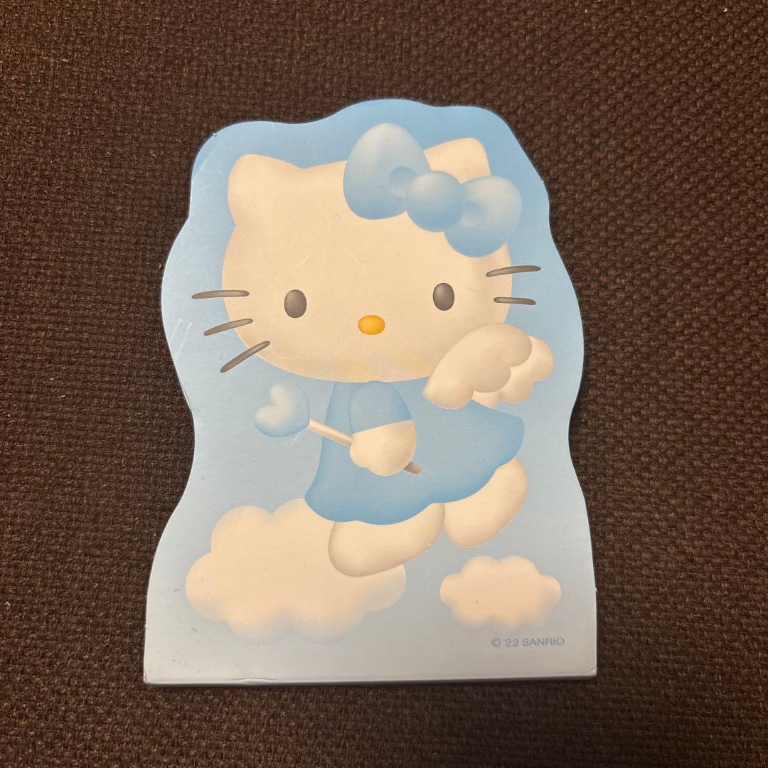 韓国限定】ハローキティ メモ帳 エンジェル デザイン メモ帳 水色