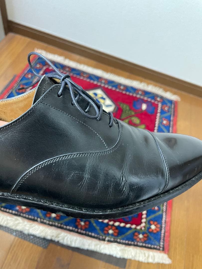 クロケット&ジョーンズ HALLAM ハラム UK7.5E 黒 ストレートチップ