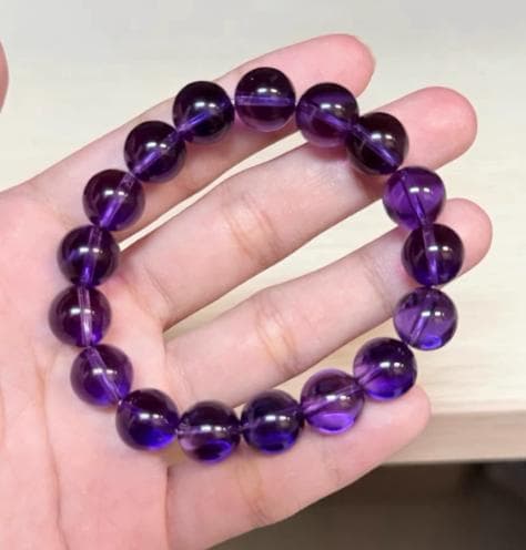 天然アメジスト 14mm玉 上質な紫水晶ブレスレット｜開運・癒しのパワーストーン トップクォリティ]アメジストブレスレット（約14mm玉） - 埼玉県吉川市