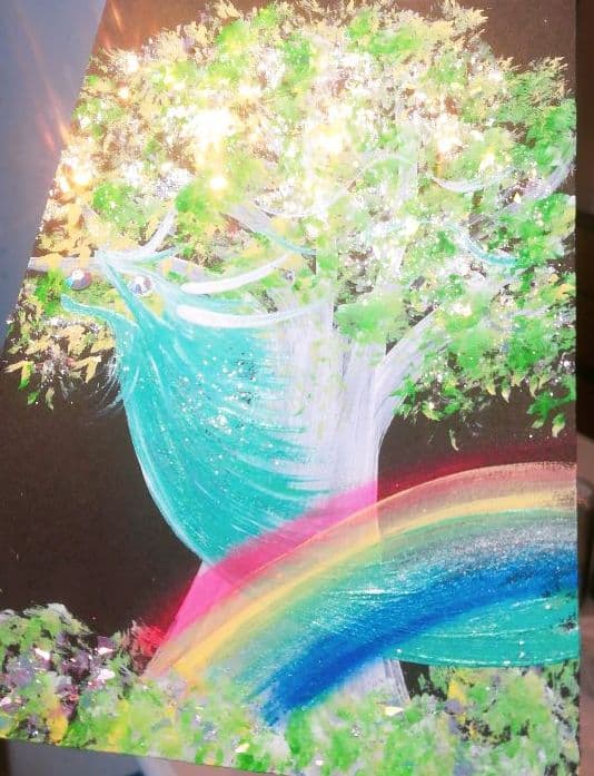 専用ページご購入できません開運絵画　☆生命樹☆成長☆ 中学生特選 県教育長賞】令和6年度静岡県国土緑化運動・育樹運動