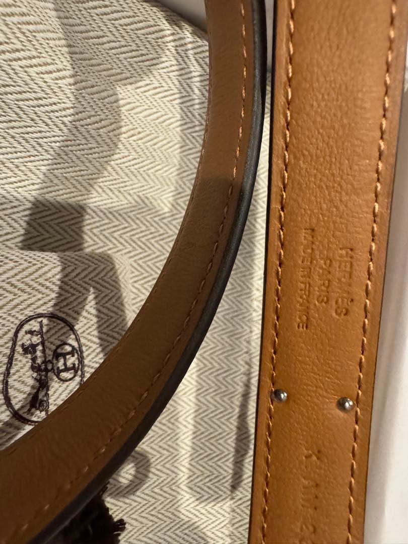 新品未使用 エルメス ケリーベルト18 ブラック/シルバー金具 黒 K刻印