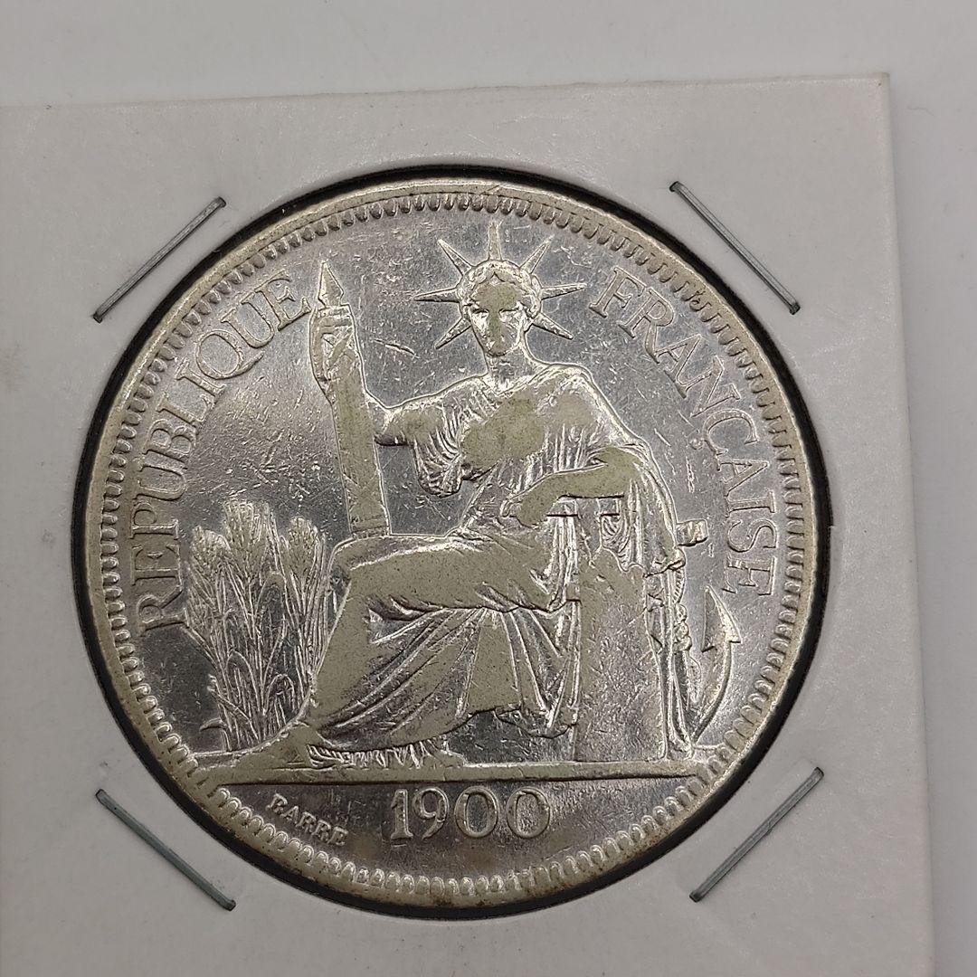 フランス領インドシナ 1ピアストル 1900年 銀貨 da2107 - メルカリ