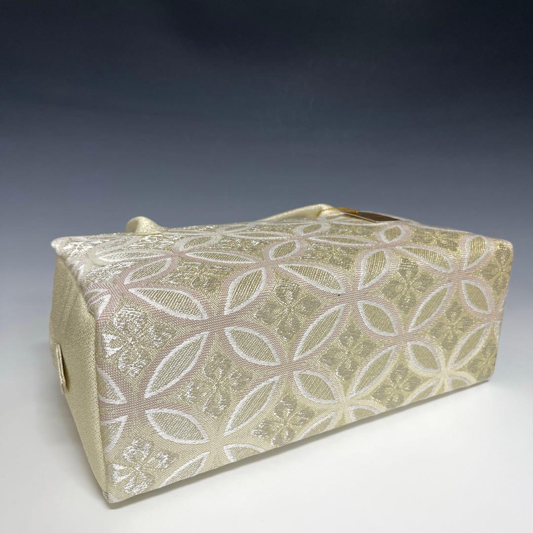 新品未使用品 京都 西陣織正絹帯地使用 利休バッグお茶席 250311