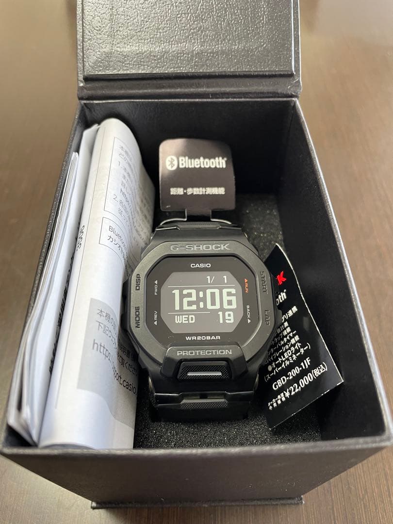 CASIO G-SHOCK GBD-200-1JF ブラック Vendesi Casio G-SHOCK GBD-200-1JF GBD-200-1 Bluetooth 20 bar watch