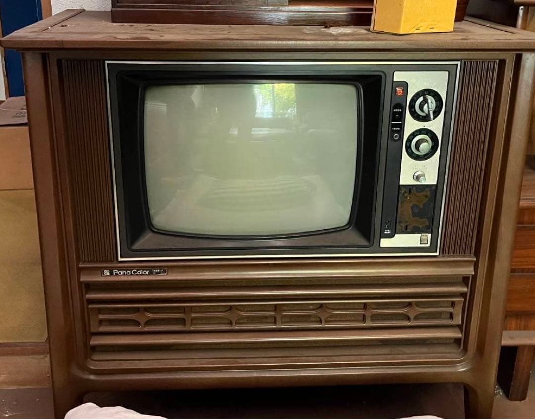 昭和レトロ】 稼働ブラウン管パナソニック 家具調テレビ TH-7700 20形