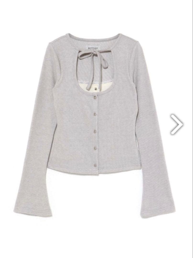 bubbles レイヤードリブトップス グレー BUBBLES】レイヤードリブトップス | sparkling mall online store