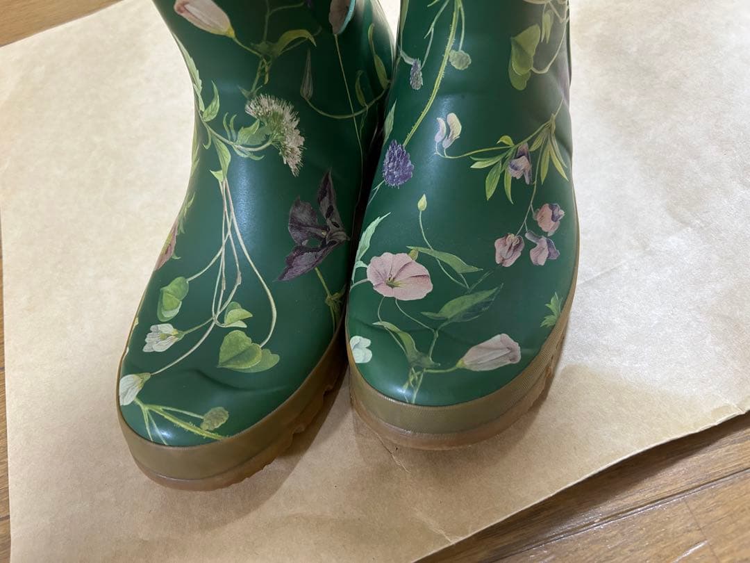 値下げしました！【24㎝】HUNTER RHSコラボ花柄ロングレインブーツ