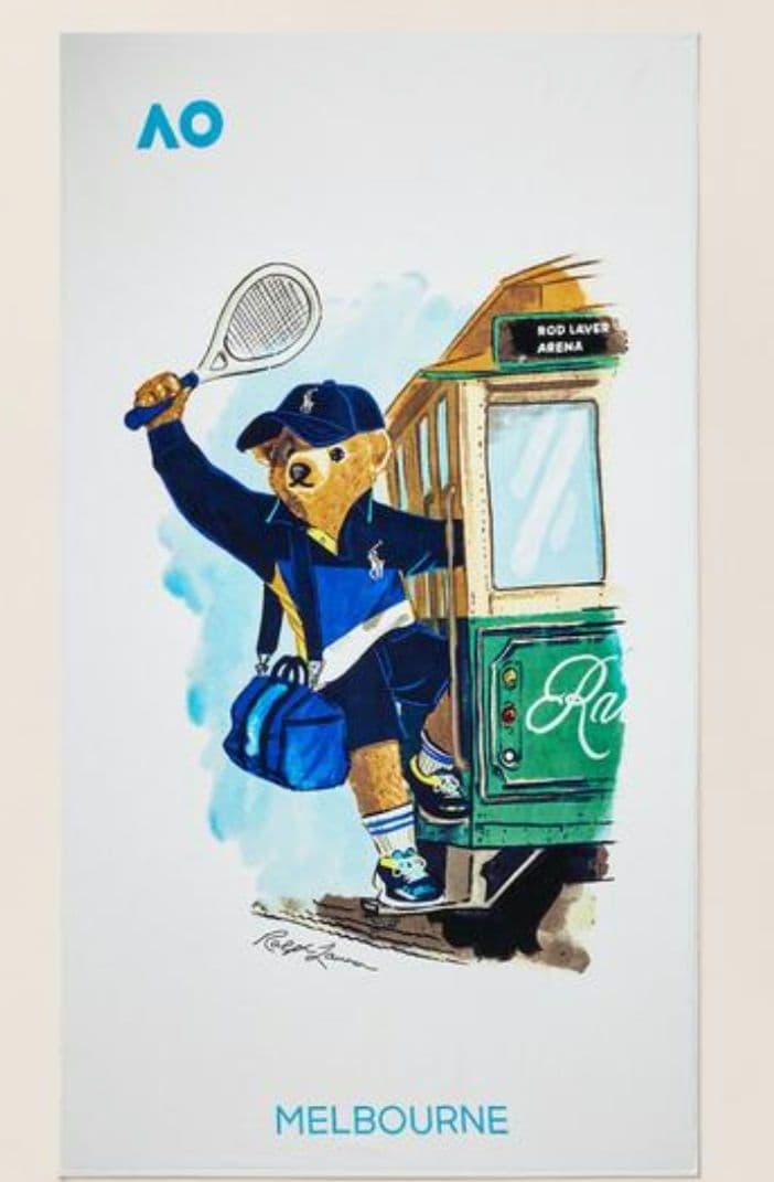 全豪オープン2025 ポロラルフローレン ポロベア ビーチタオル - メルカリ