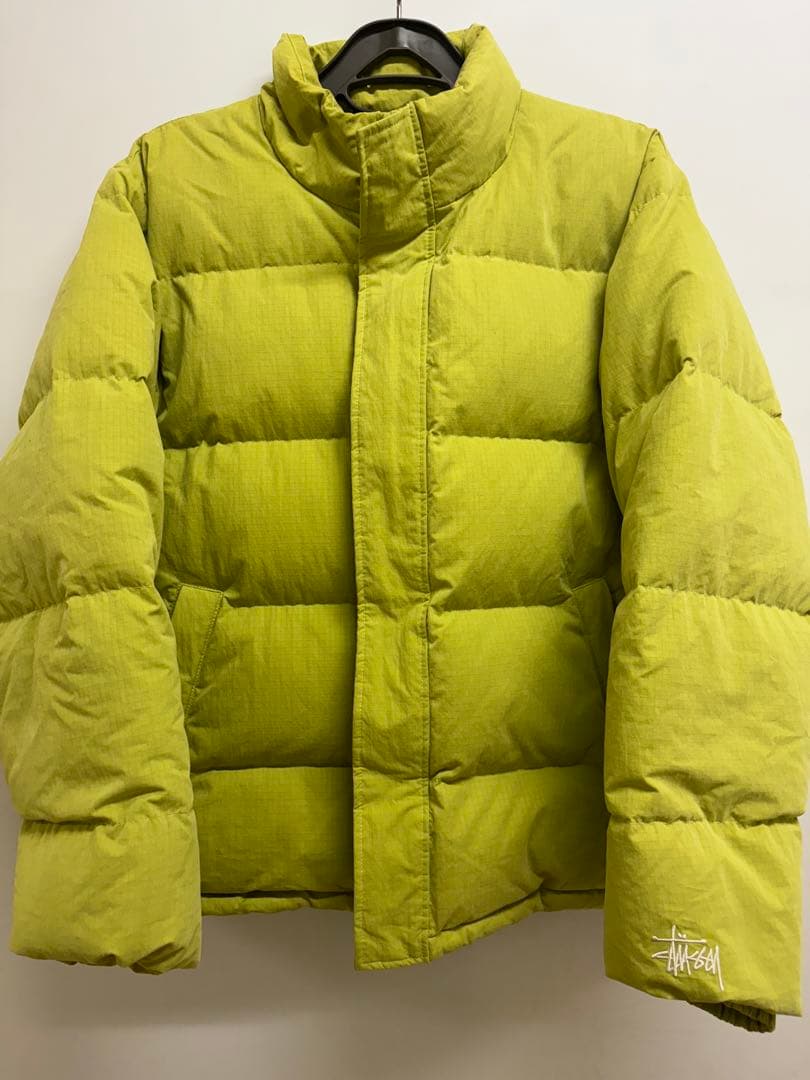 Stussy RIPSTOP DOWN PUFFER JACKET ライム