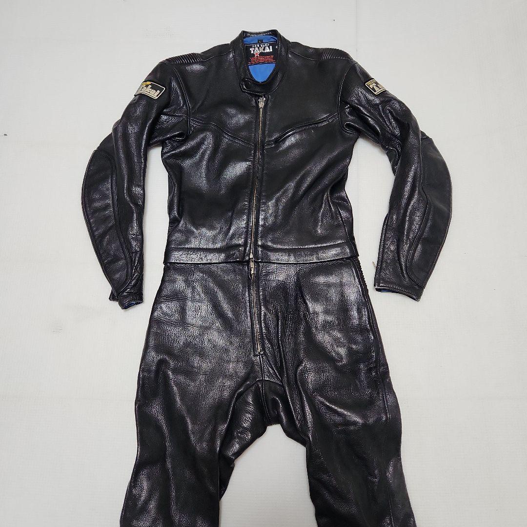 当時物 プロショップ タカイ 革ツナギ レザースーツ レーシングスーツ