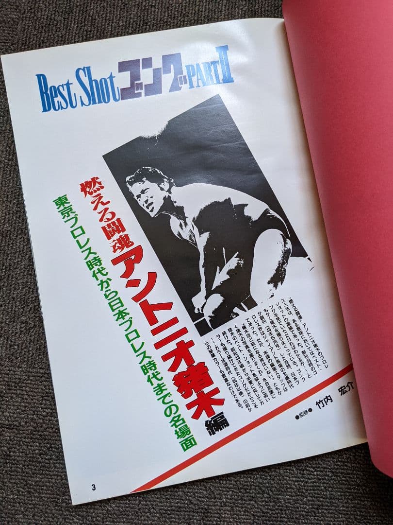 燃える闘魂アントニオ猪木編 ベストショットゴング 昭和57年8月発行