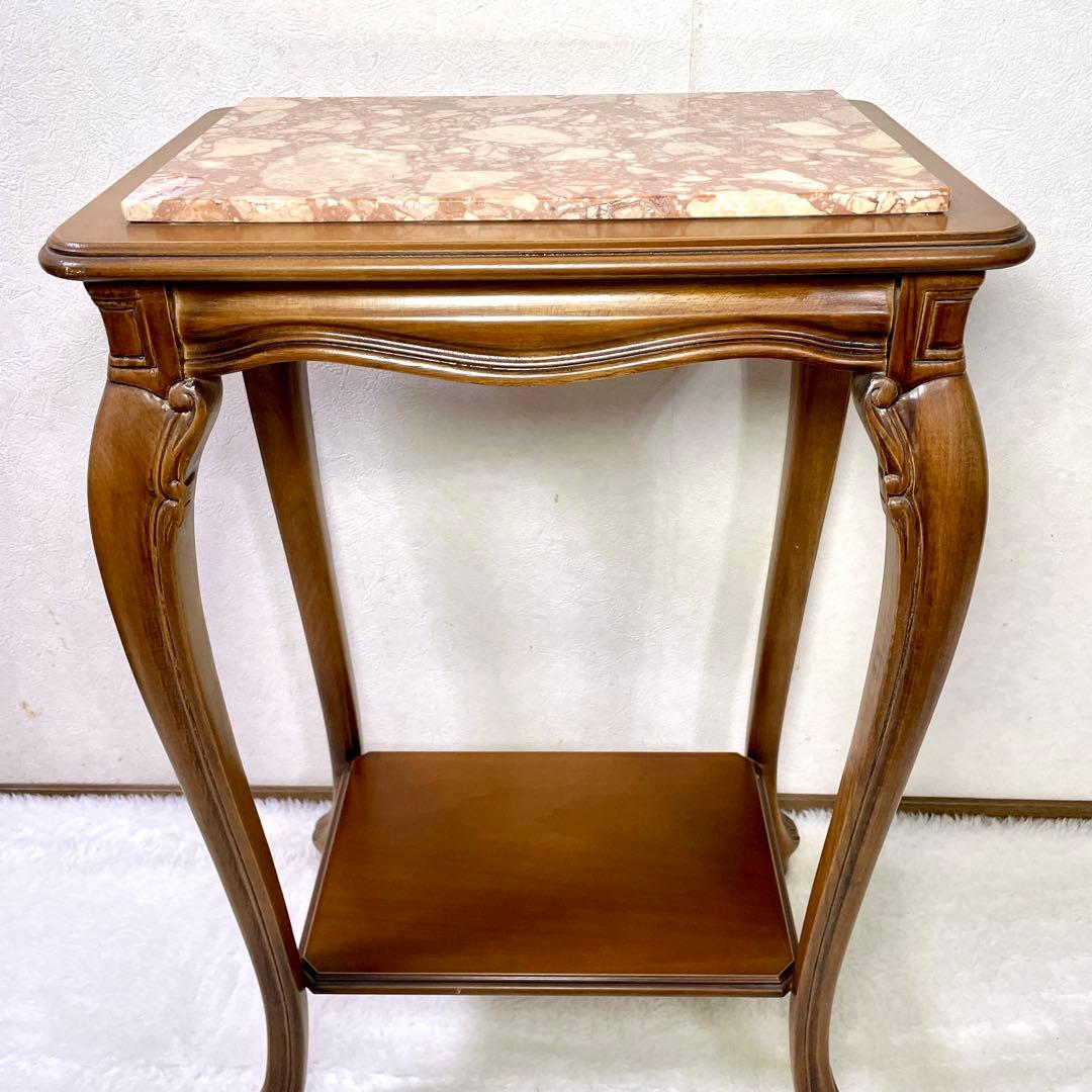 大理石 コンソールテーブル ナイトテーブル 花台 飾り台 イタリア家具