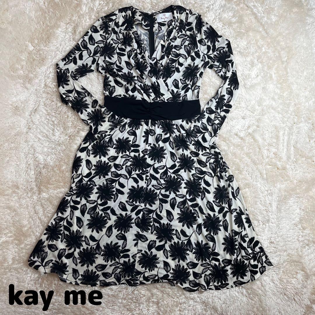 希少】定価48400円kayme ケイミー ワンピース ブラックガーベラ 花柄