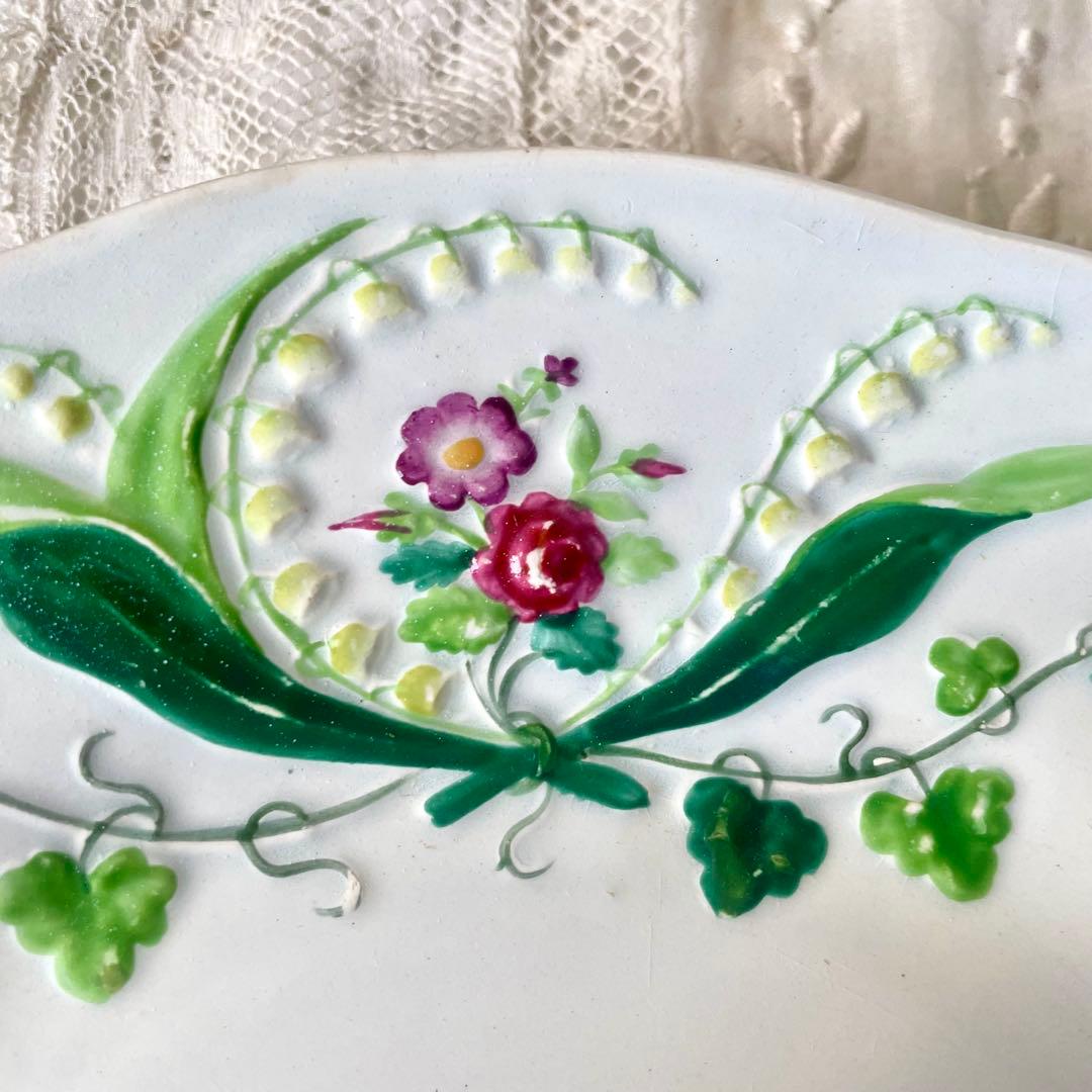 クレイユモントローFlora MuguetすずらんプレートBフランス