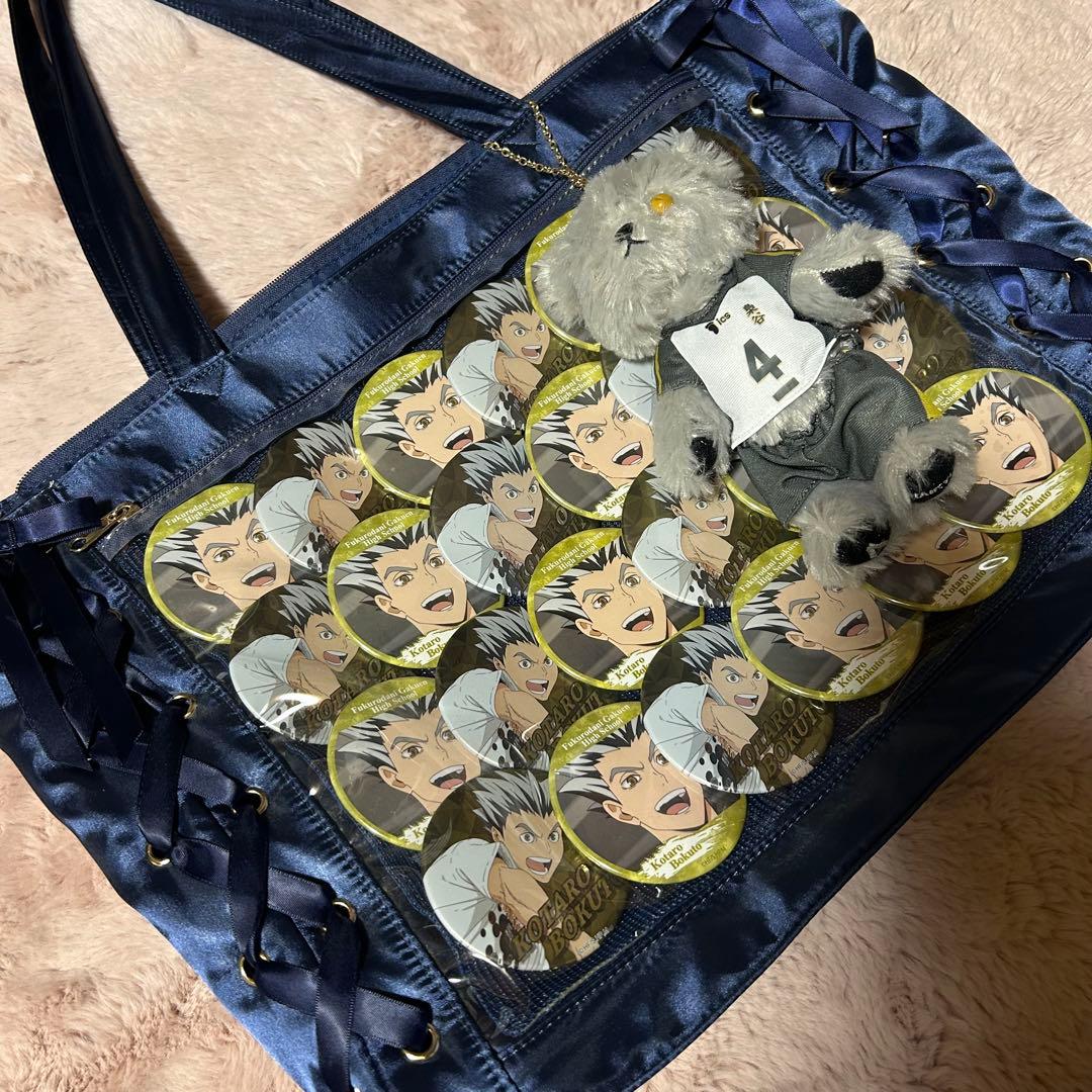 木兎光太郎 痛バ 缶バッジ ぬいぐるみ付き - メルカリ