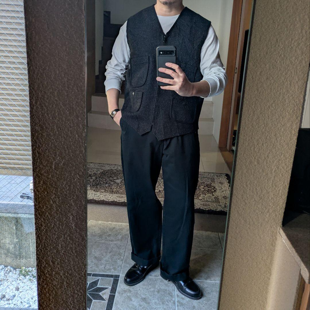 WOOL RICH ウールリッチ ベスト ブラウンズビーチ ビーチクロス L