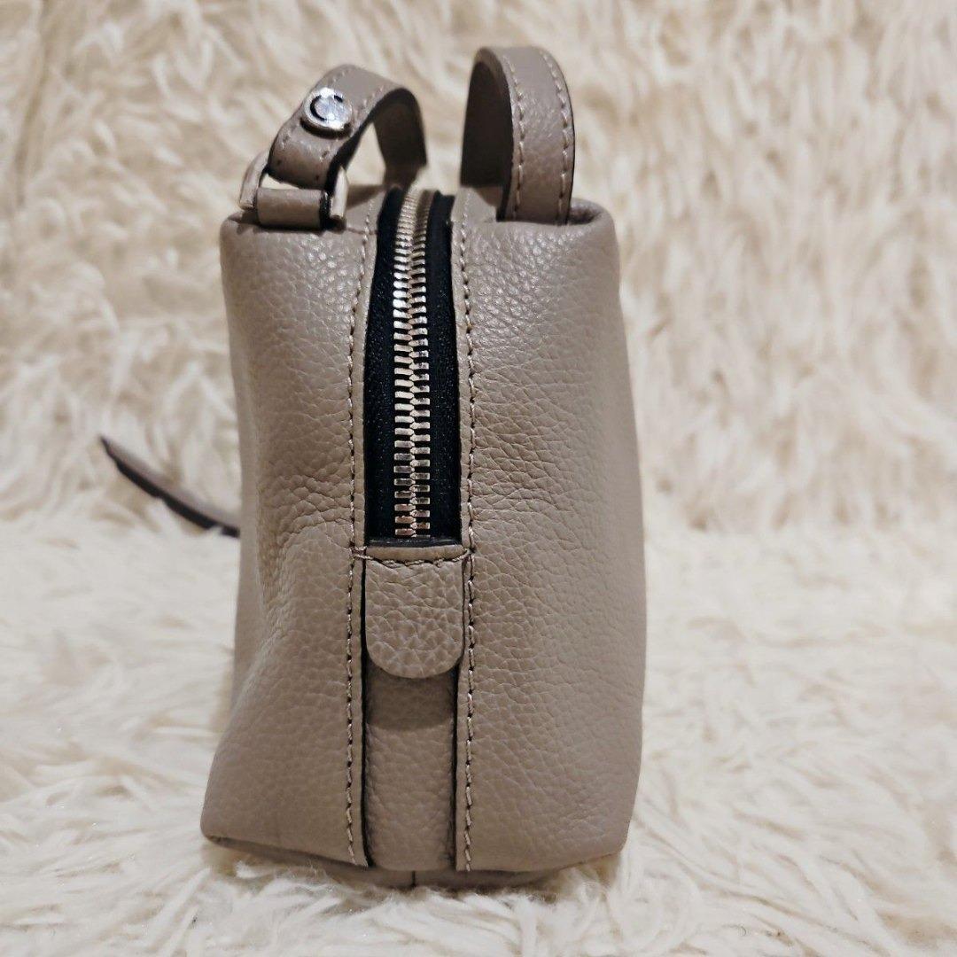 美品 ジャンニキャリーニ アリファS 2way ショルダーバッグ グレージュ